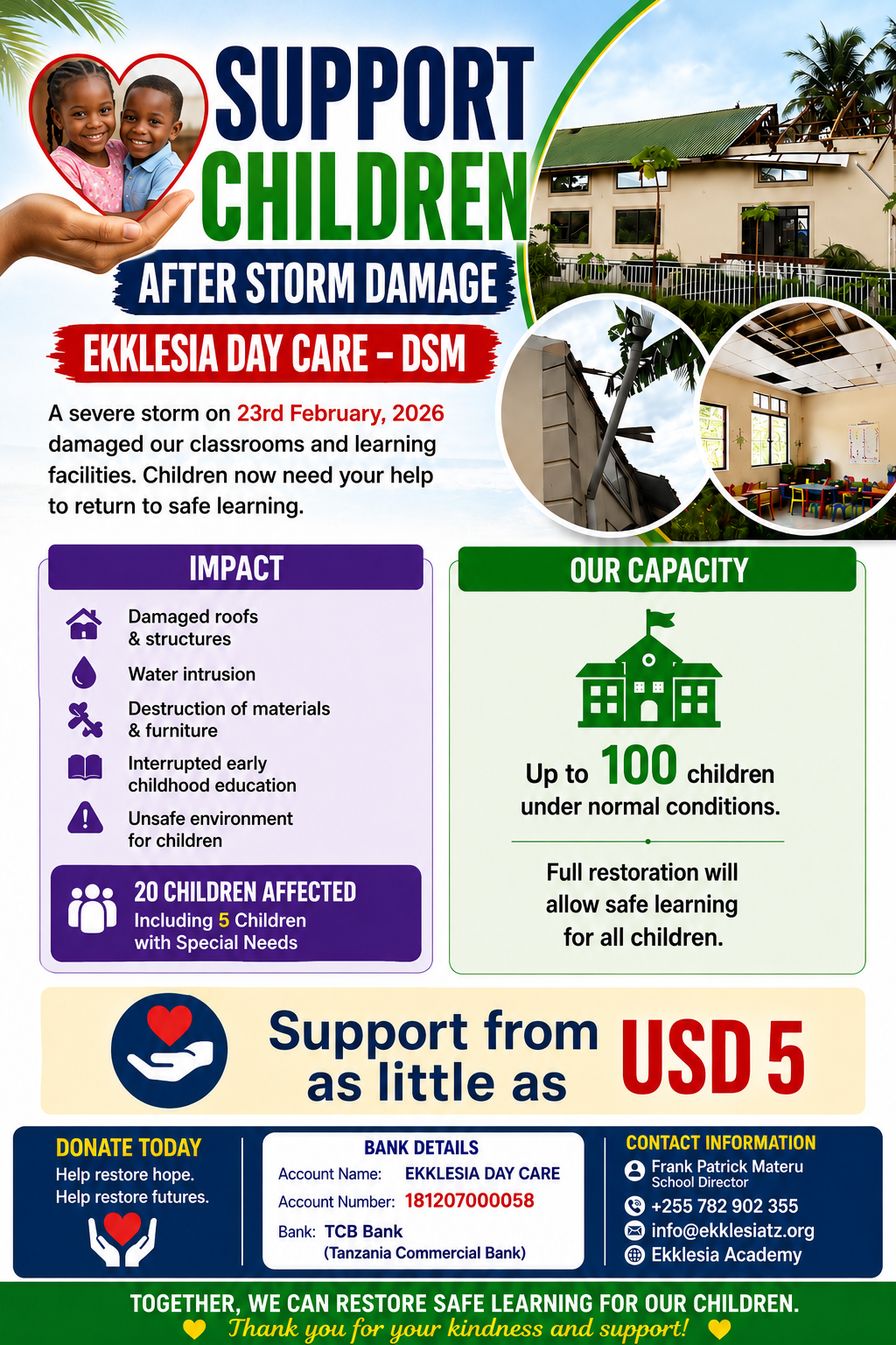 Storm Damage at Ekklesia Day Care