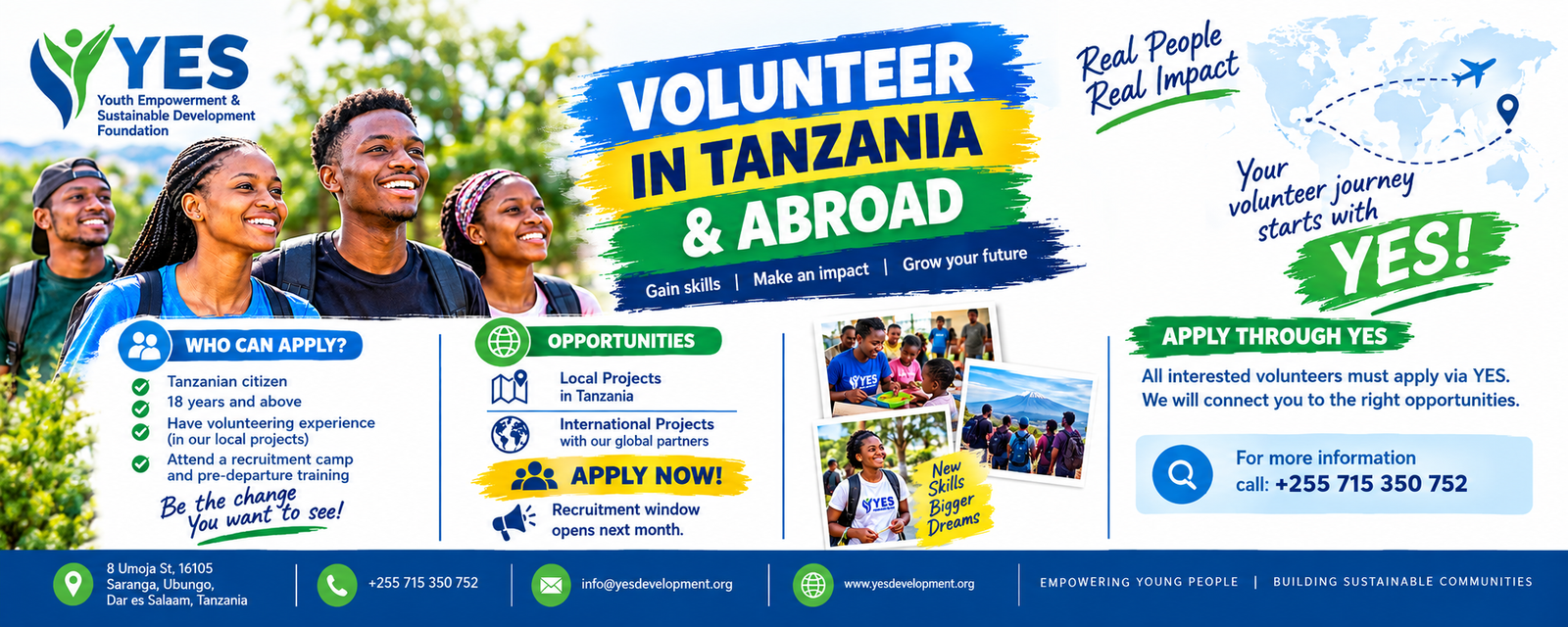 Volunteers working together with the community in Tanzania